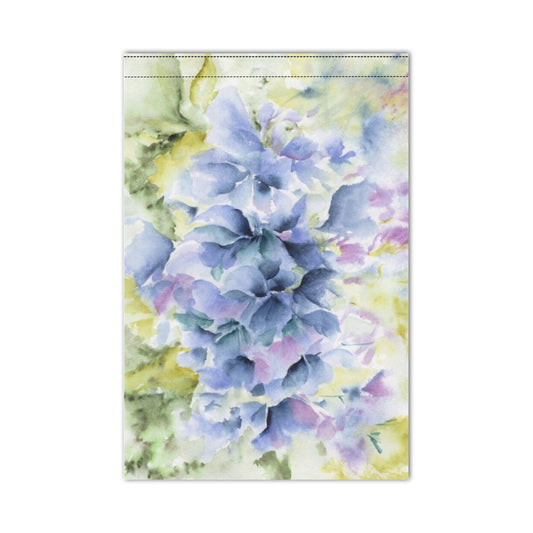 Small Garden Flag Blue Flowers 12"x18" (Twin Sides)