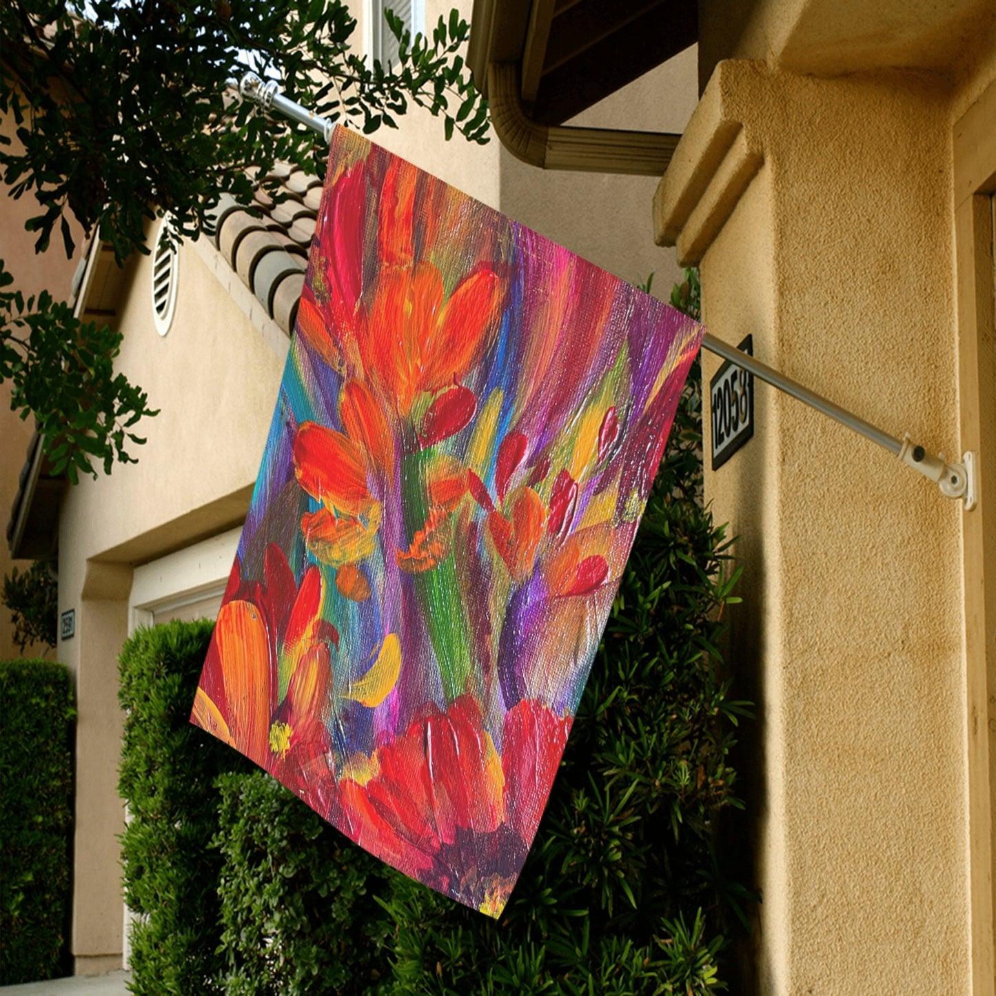 Garden Flag Brilliant Reds 28''x40'' (Twin Sides)