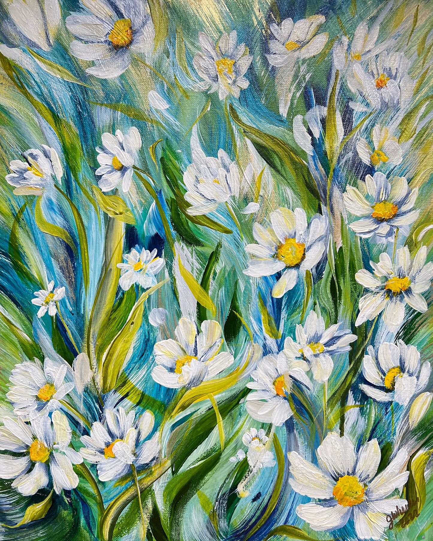 ORIGINAL ART: Daisies 16x20