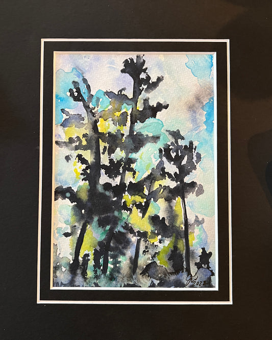 Forest 1 - Original Painting Watercolor on Paper