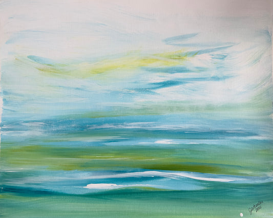 Serenity 1 - 16x20 Original Painting Acrylic on Paper