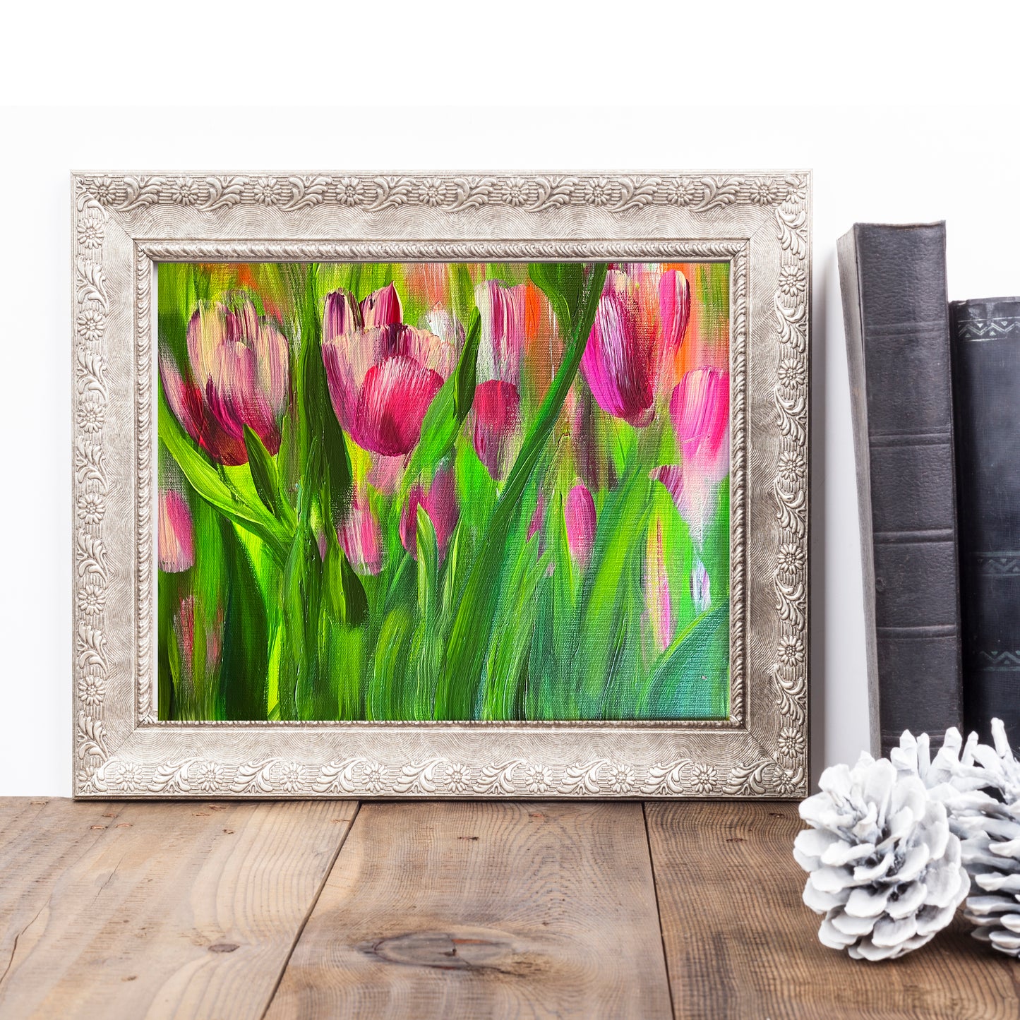 Tulips 2 - 11x14 Original Painting Acrylic on Canvas