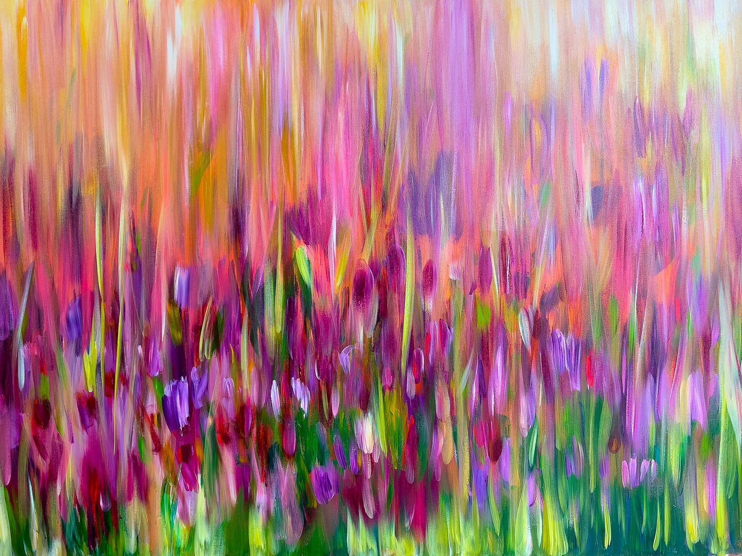 ORIGINAL ART: Tulips at Dusk 48x36 Painting
