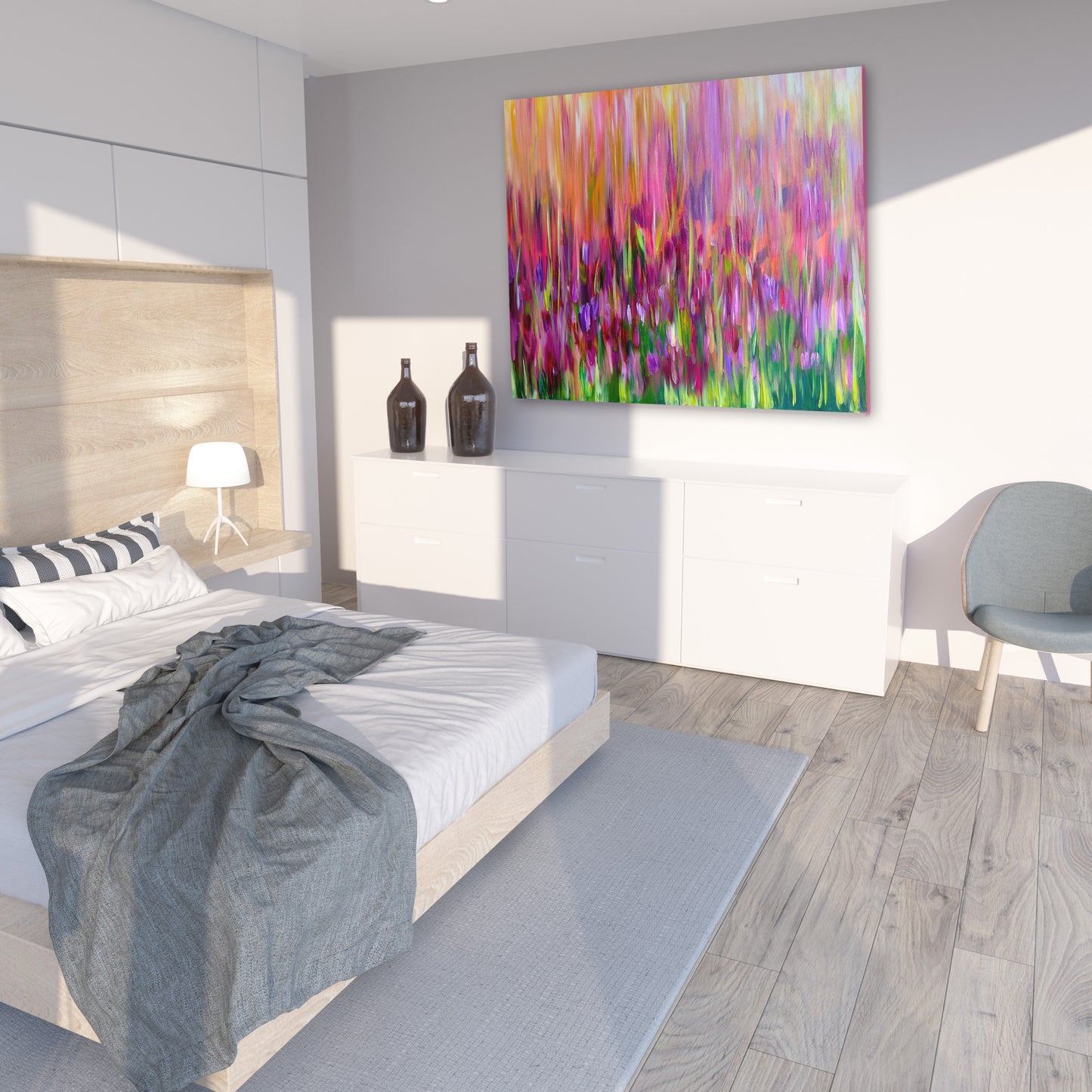 ORIGINAL ART: Tulips at Dusk 48x36 Painting