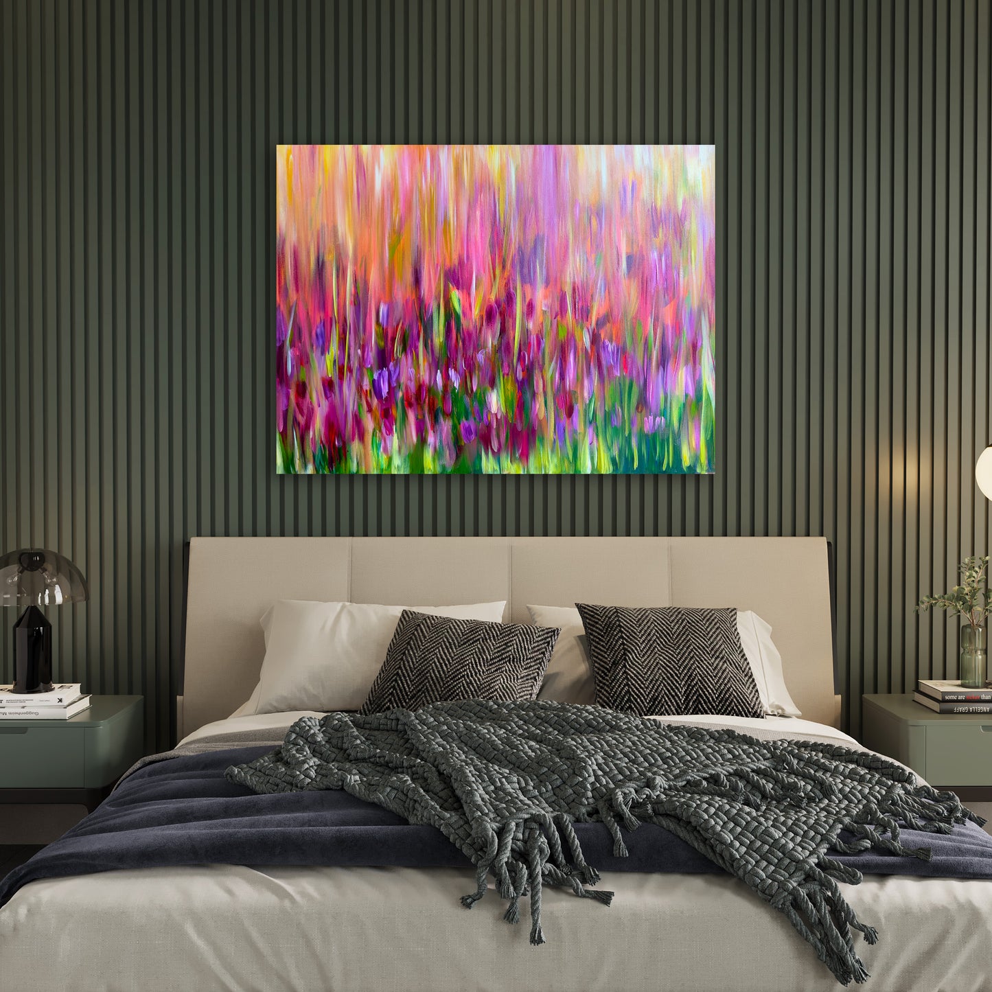 ORIGINAL ART: Tulips at Dusk 48x36 Painting