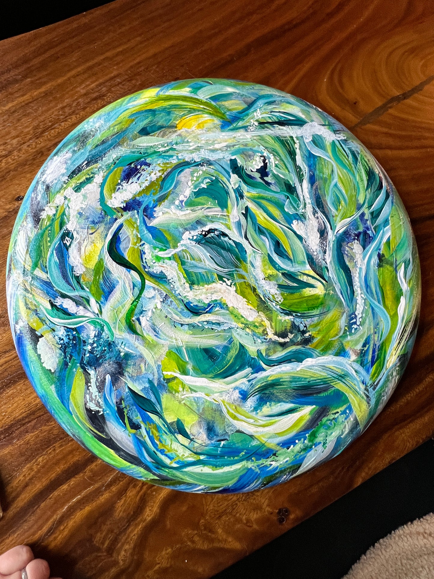 Making Waves - 20x20 Round Original Painting Acrylic on Canvas