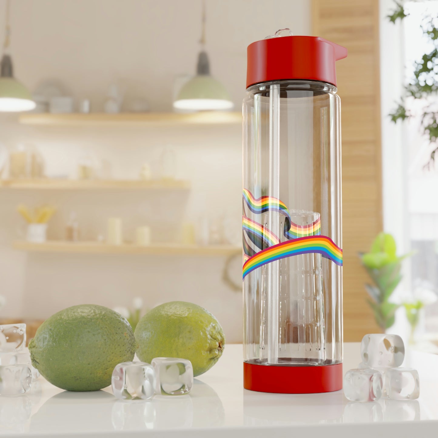 Rainbow Heart Infuser Water Bottle