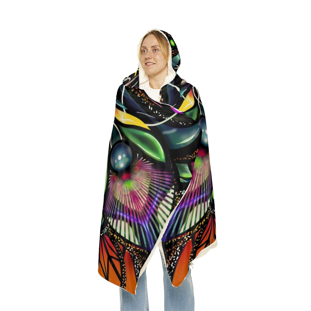 Winged Goddess Hooded Snuggle Blanket
