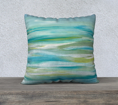 Serenity Waves Velveteen Pillowcase 22x22"