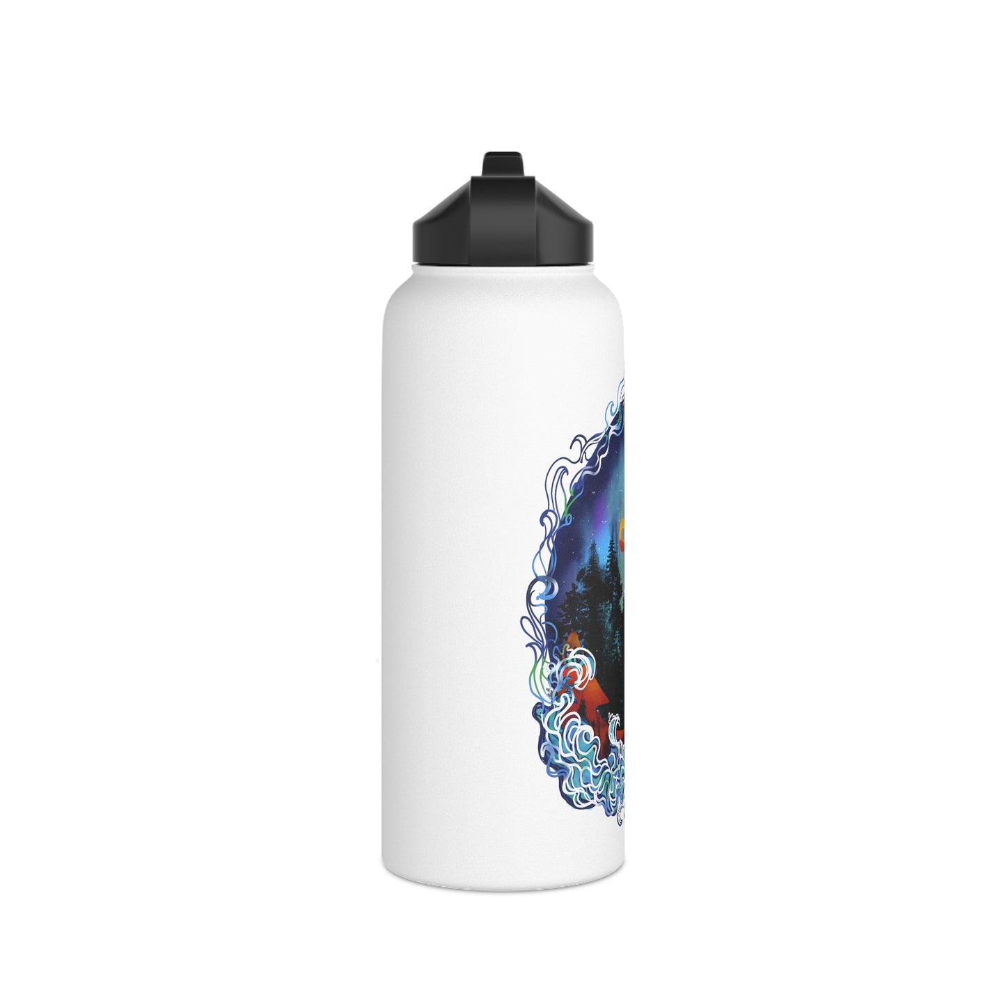 Woods and Water Stainless Steel Water Bottle, Standard Lid