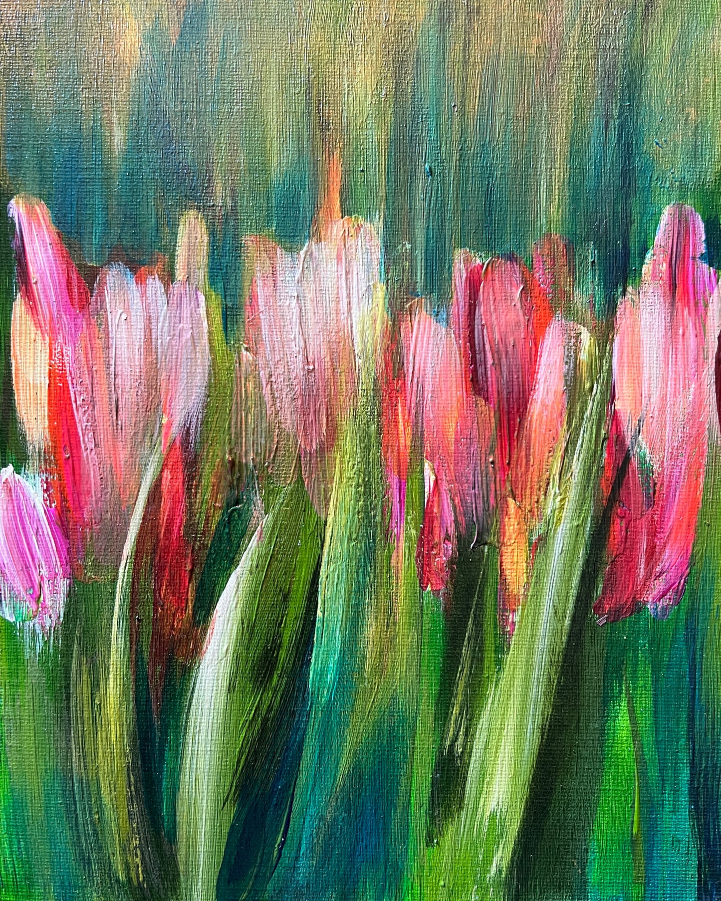 Hi! ORIGINAL ART: Tulips 3 - 8x10