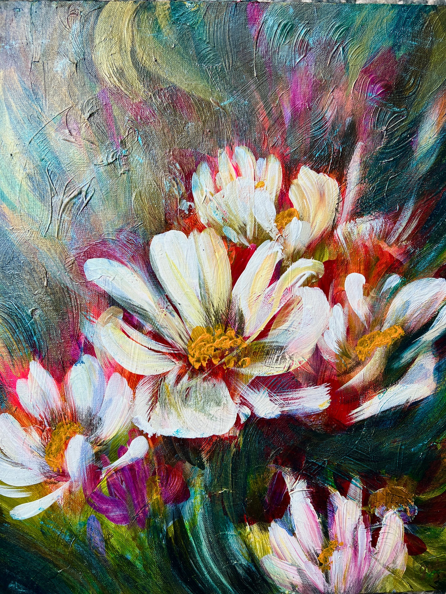 Autumn Daisies - Original Painting 16x20