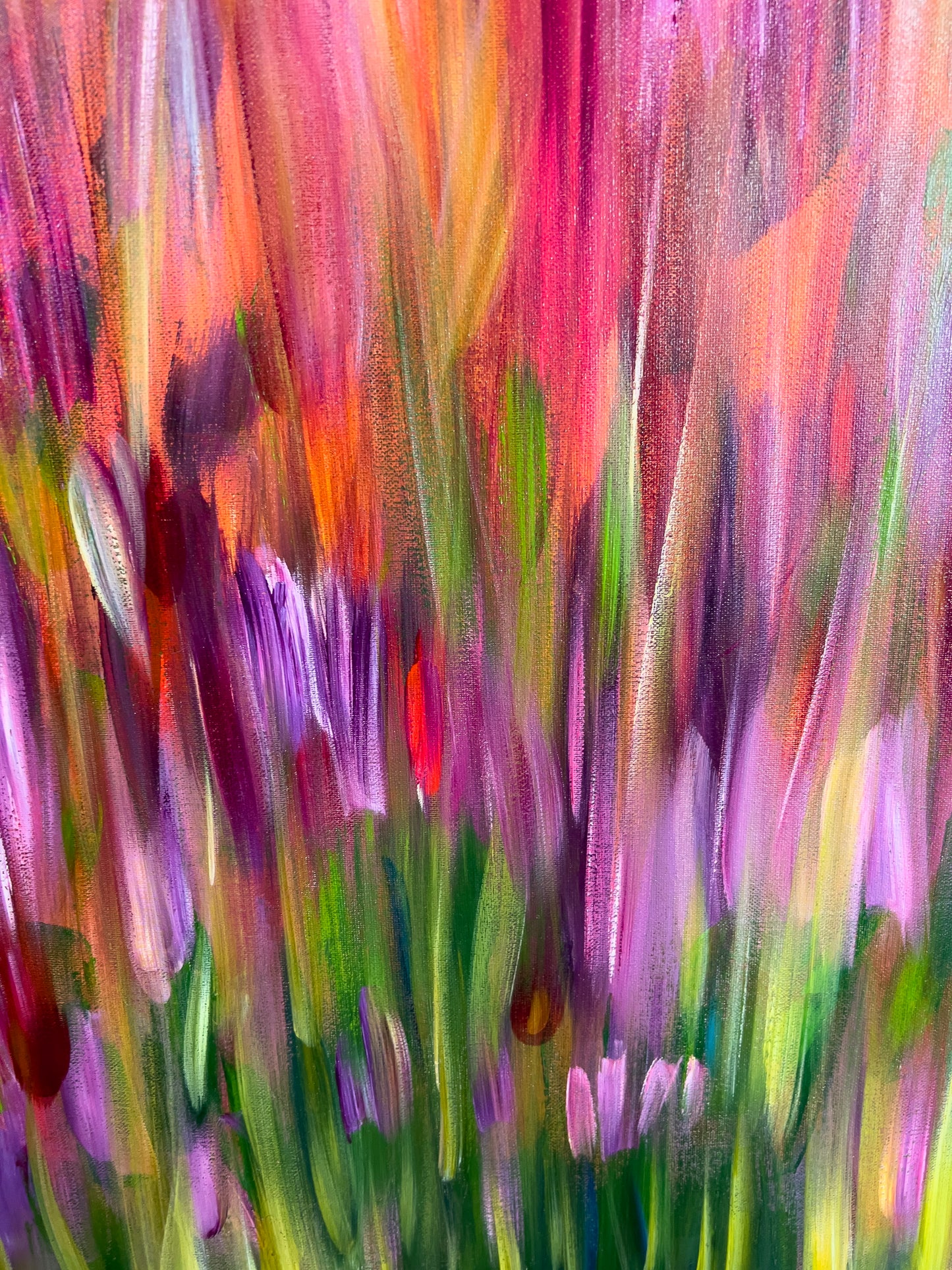 ORIGINAL ART: Tulips at Dusk 48x36 Painting